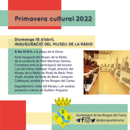 Primavera Cultural 2022 a les Borges del Camp