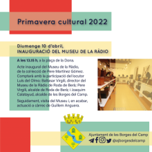 Primavera Cultural 2022 a les Borges del Camp