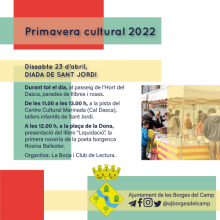 Primavera Cultural 2022 a les Borges del Camp