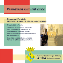 Primavera Cultural 2022 a les Borges del Camp